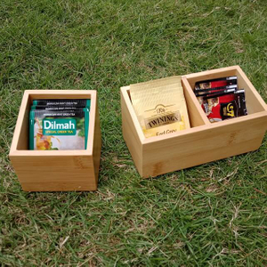 Trennwand und Organizer aus Bambus für Teebeutel, Kaffeebeutel, Salz, Zucker usw.